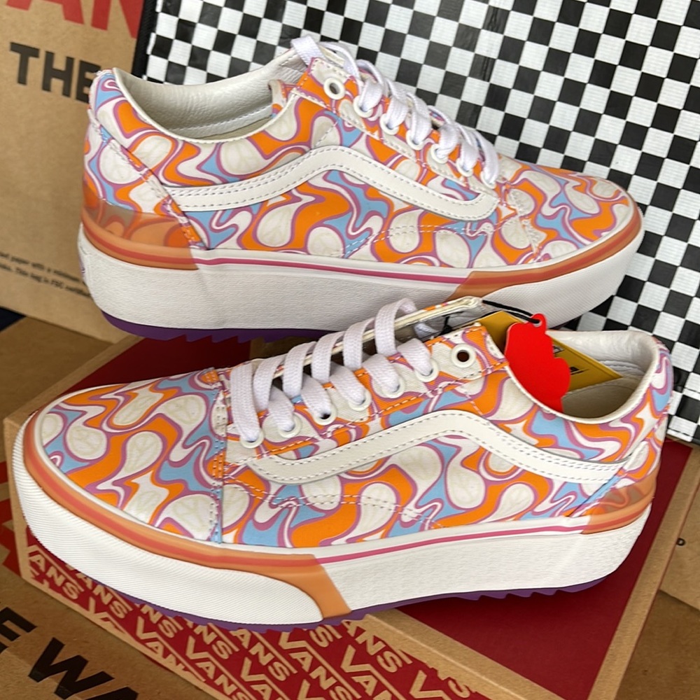 Vans Old Skool Stacked UV Ink Peace Men’s sneakers-platforms - Picture 11 of 16